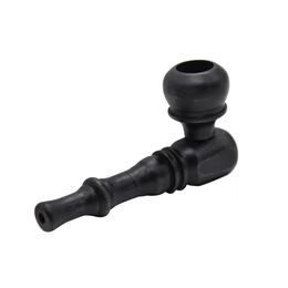 2022 new Natural Classic Handmade Black Wood Smoking Pipe 101 MM Wood Smoking Bowl Pipe Woods Tobacco Cigarette Pipe Pocket Size