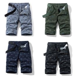 OEIN Men Cargo Shorts 2021 Summer Cotton Bike Print Casual Loose Knee Length Short Pants Camouflage Military Tactical Shorts X0628