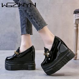 2022 Fashion Women Casual Platform Shoes High Heels Woman Wedges Sneakers Shoes Increasing Outdoor White Trainers Tenis Feminino