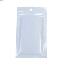 12x20cm (4.75x7.75") Translucent W/ Hang Hole zip lock packaging bag Recloseable plastic with zipper for Food Storage Bagsgoods