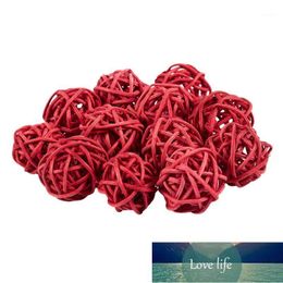 HOT 12 pcs 3cm Rattan wicker ball for garden, Wedding, Party decoration (RED)1 Factory price expert design Quality Latest Style Original Status