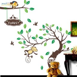 Monkey Tree Wall Art Stickers Kids Decal Removable Decor Decals Home 210420