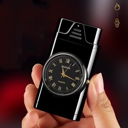 Windproof Watch Gas Torch Lighter Blue Flame Jet Cigarette Lighters Refill Butane Handsome High-value LED Cool Lights Fashion Design Smoking Gadgets