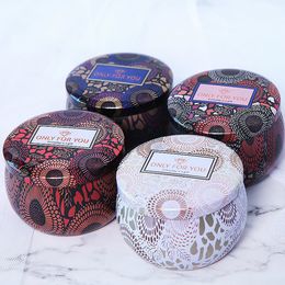 Empty Candle Jars Metal Cute Small Tin Can DIY Handmade Food Candy Earrings Accessories Storage Tinplate Box