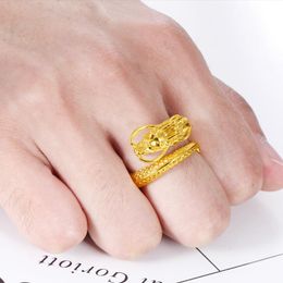 Cluster Rings Not Fade 18K Gold Filled Ring For Men Women Fine Anillos Mujer Jewellery De Bizuteria Gemstone Engagement Male