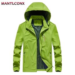 MANTLCONX Summer Outdoor Sun Protection Hooded Jacket Breathable Quick Dry Coat Men Sports Tactical Spring 220301