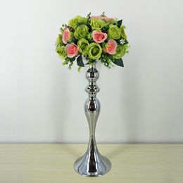 Party Decoration Metal Candle Holders 50cm/20" Flower Vase Rack Stick Wedding Table Centrepiece Event Road Lead Stands