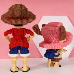 6500pcs+ Anime One Piece Magic Building Blocks Pirate Monkey D Luffy Chopper Mini Connexion Brick Figures Toys For Christmas Q0723