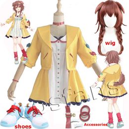 VTuber Inugami Korone Cosplay Costume Women Cute Uniforms Halloween Carnival YouTuber Suit Fancy Anime Outfits Boots Custom Made Y0903