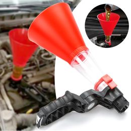 New Universal Car Engine Oil Funnel Adjustable Gasoline Special Funnel Filling Equipment Kit with Filter