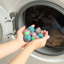 ナイロン洗濯物製品ボール家庭用防止洗浄洗濯機ツール毛の取り外し洗濯洗浄ボール