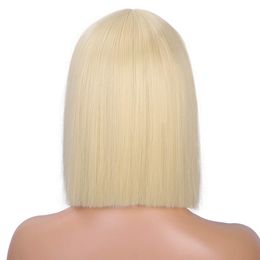 10 12 14 inches Synthetic Straight Hair Bob Wigs Middle Part Wig Heat Resistant Synthetic Wig for Black Women Daily Wearfactory direct