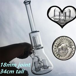 big glass bong tall bongs Smoking Accessories oil dab dabber rigs inline perc 18mm joint bowl water pipes