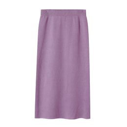Grey Black Green Violet Knitted Elastic Waist Pencil Solid Empire Midi Skirt Autumn Winter Mori Girl S0206 210514