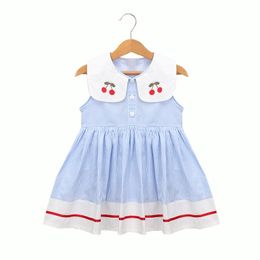 Cute Toddler Girls Dress Summer Sleeveless Cotton Striped A Line Dress Children Dresses Girls Clothes kids dresses for girls 210713