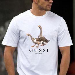 TriDitya 50737# Cool Unisex T Shirt Animal Goose Men's Tshirt Fashion O Neck Short Sleeve Tops Custom-made 210409