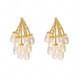 Korean Style Pearl Earrings French Simple Unusual Grape Pendant Drop Earring Fashion Women Jewellery