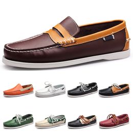 fifteen Mens casual shoes leather British style black white brown green yellow red fashion outdoor comfortable breathable