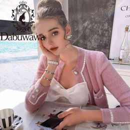 Dabuwawa Casual O-Neck Women Knitted Sweaters Long Sleeve Single-breasted Female Cardigan Office Lady Sweater Spring DO1AZK002 210520