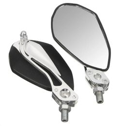 Motorcycle Rear View Side Mirrors Aluminium 10mm 8mm Screw Universal
