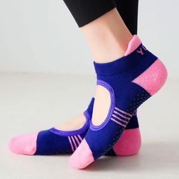 Sports Socks Women Backless Pilates Towel Bottom Breathable Anti Slip Yoga Cotton Ballet Dance For Fitness GymSports
