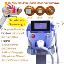 High technology 808 Diode laser hair removal machine 3 wavelengths 755 1064nm painless Permanently suitable all kinds of skin