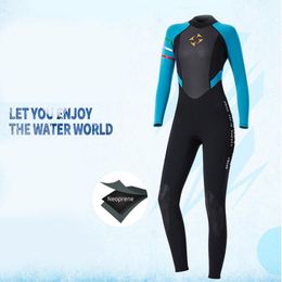 Swim Wear Wetsuits Women 3mm Neoprene Diving Suits Surfing Swimming Long Sleeve Keep Warm Back Zip For Water Sports BHD2