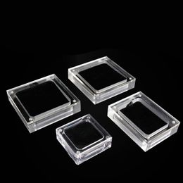 2021 Clear Acrylic Square Gem Gemstone Holder Beads Jewellery Display Boxes Wedding Diamond Storage Case With Magnetic Cover