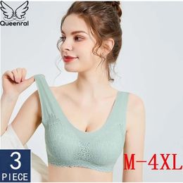 VIP Promotion Link 3pcs Latex Bra Seamless Bras For Women With Pad 211217