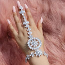 Earrings & Necklace Fashion Luxury Zircon Bracelet Ring Set Shining Exquisite Crystal Elegant Women's Prom Party Jewellery Wholesale And Retai