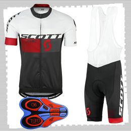SCOTT team Cycling Short Sleeves jersey (bib) shorts sets Mens Summer Breathable Road bicycle clothing MTB bike Outfits Sports Uniform Y21041488