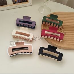 Fashion Thick Geometric Rectangle Claw Clip Claw Clips Strong Hold Matte Hair Bannana Clips Double Colors Styling Accessories