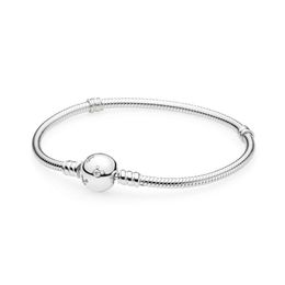 2021 NEW 100% 925 Sterling Silver 590731CZ Classic Bracelet Clear CZ Charm Bead Fit DIY Original Fashion Bracelets factory Free Wholesale Jewelry Gift123456
