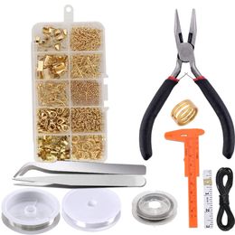 Jewellery Tools Pliers Alloy Accessories For Making Necklaces 5 Open Jump Rings 12mm lobster clasp Supplies Kit Jewellery Findings Set