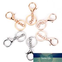 10pcs/lot Alloy Lobster Clasp Keychains Keyring DIY Craft Jewellery Making Gold Silver Plated