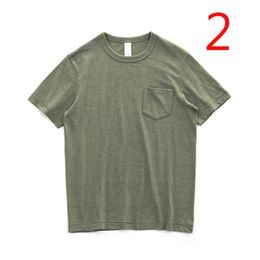 summer men's mercerized cotton short-sleeved trend t-shirt 210420