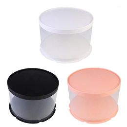 Transparent Round Cake Box Dessert Packaging Boxes Dustproof Storage Flower Gift Exhibition Wrap