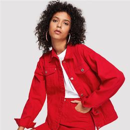 Buy Red Denim Skirt Women Online 