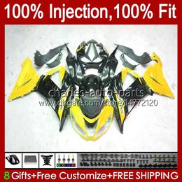 Injection Fairings For KAWASAKI NINJA ZX 6R 6 R 636 600 CC 600CC 12No.39 ZX600 ZX636 ZX6R 13 14 15 16 17 18 ZX-636 ZX-6R 2013 2014 2015 2016 2017 2018 OEM Bodys yellow glossy