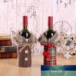 Merry Christmas Ornaments Christmas Gift Lattice Wine Bottle Cover Toy Decorations for home Enfeites De Natal Factory price expert design Quality Latest Style