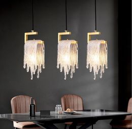 Modern suspension chandelier Lamp Copper Luxury Industrial Lighting E14 Base Dining Room Living decorations Glass Pendant