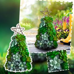 Christmas Decorations Succulent Tree Artificial Resin Ornaments Garden Decor Navidad Merry For Home