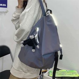 HOCODO Fashion Women Shoulders Small Backpack Cute Girls Backpack Women Large Capacity Simple School Bag For Teens Nylon Packbag 210929