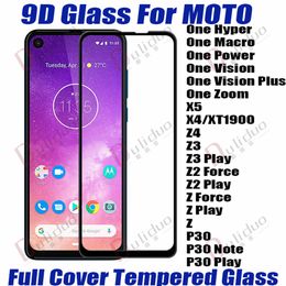 9D full cover tempered glass phone screen protector for motorola MOTO ONE Hyper Power Vision Plus one zoom X5 X4 Z3 Z4 Z2 Play Force P30 note