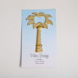 Ocean Theme Wedding Metallic Coconut Tree Beer Bottle Openers Marriage Gifts for Bridegroom Dining Tools T2I51811