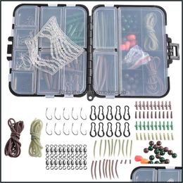 Fishing Sports & Outdoorsfishing Aessories Carp Tackle Box Kit Swivels Hook Sleeves Soft Beads Tubes Clips Fishhook Set Aessory Drop Deliver