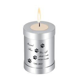 Stainless Steel Mini Pendants Keepsake Prayer Candle Holder Cremation Urn