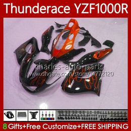 Fairings For YAMAHA YZF1000R Thunderace YZF 1000 R 1000R 96-07 Orange flames 87No.83 YZF-1000R 1996 1997 1998 1999 2000 2001 2002 2007 YZF1000-R 96 03 04 05 06 07 Body Kit