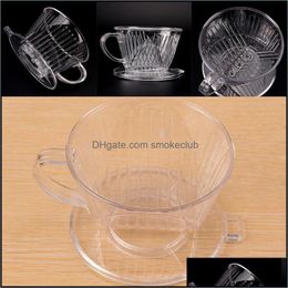 Coffeeware Kitchen, Dining Bar Home & Garden Coffee Philtres 1 Pcs Pp Resin Philtre Cup Drip Bowls Manually Follicar Tea Tools Drop Delivery 2