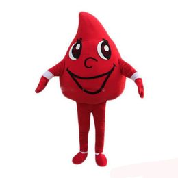 Performance red raindrop Mascot Costume Halloween Christmas Fancy Party Dress Cartoon Character Suit Carnival Unisex Adults Outfit